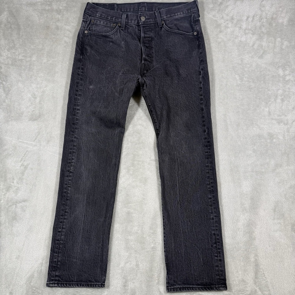 Levis 501XX‎ Jeans Mens 33x30 (Fit32x29) Black Button Fly Denim Pants